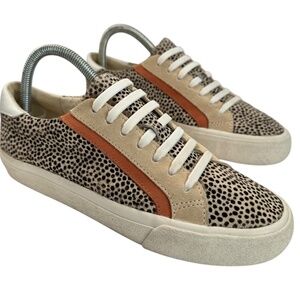 Madewell Sidewalk Shoes Low-Top Sneakers Spotted Calf Hair Leopard Womens Size 7